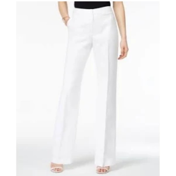 Alfani Pants - Alfani Womens Linen Classic Fit Wide Leg Pants